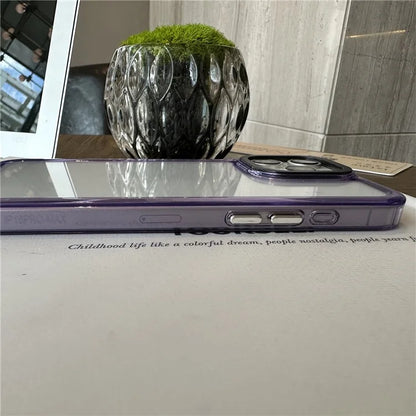 For iPhone 16 Pro Shockproof Case TPU+PC Crystal Clear Phone Cover