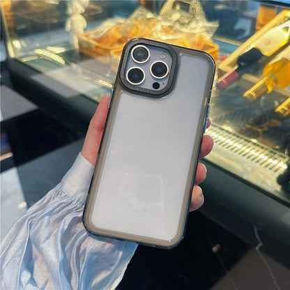 For iPhone 16 Pro Shockproof Case TPU+PC Crystal Clear Phone Cover