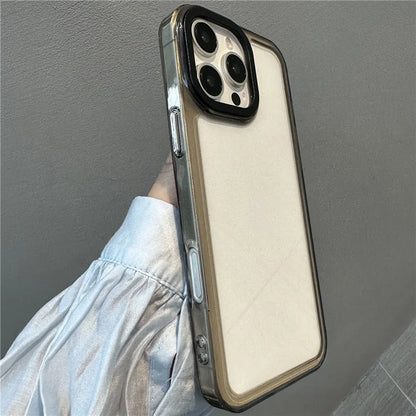 For iPhone 16 Pro Shockproof Case TPU+PC Crystal Clear Phone Cover