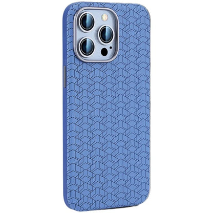 For iPhone 15 Pro Max Case Anti-Drop PU+TPU Phone Cover Geometric Pattern