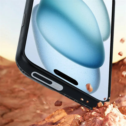 For iPhone 15 Pro Max Case Anti-Drop PU+TPU Phone Cover Geometric Pattern