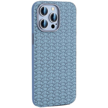 For iPhone 15 Pro Max Case Anti-Drop PU+TPU Phone Cover Geometric Pattern