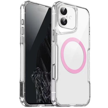 For iPhone 16 Plus Clear Case TPU+Acrylic Phone Cover Compatible with MagSafe