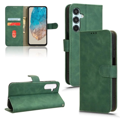 For Samsung Galaxy M35 5G Case Skin-Feel Leather Anti-Drop Wallet Flip Phone Cover