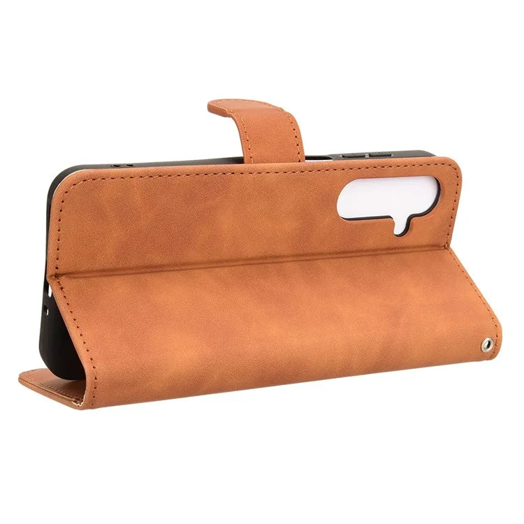 For Samsung Galaxy M35 5G Case Skin-Feel Leather Anti-Drop Wallet Flip Phone Cover