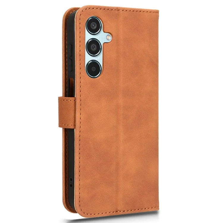 For Samsung Galaxy M35 5G Case Skin-Feel Leather Anti-Drop Wallet Flip Phone Cover