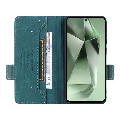 For Samsung Galaxy S24 FE Case Leather Wallet Phone Cover Hardware Decor