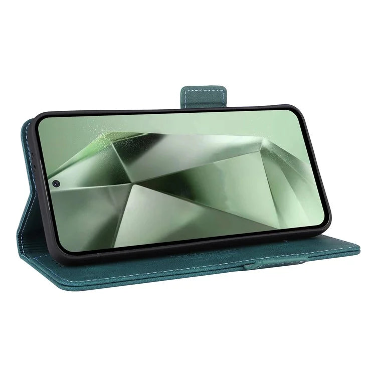 For Samsung Galaxy S24 FE Case Leather Wallet Phone Cover Hardware Decor