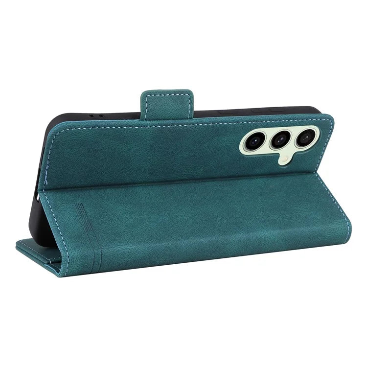For Samsung Galaxy S24 FE Case Leather Wallet Phone Cover Hardware Decor