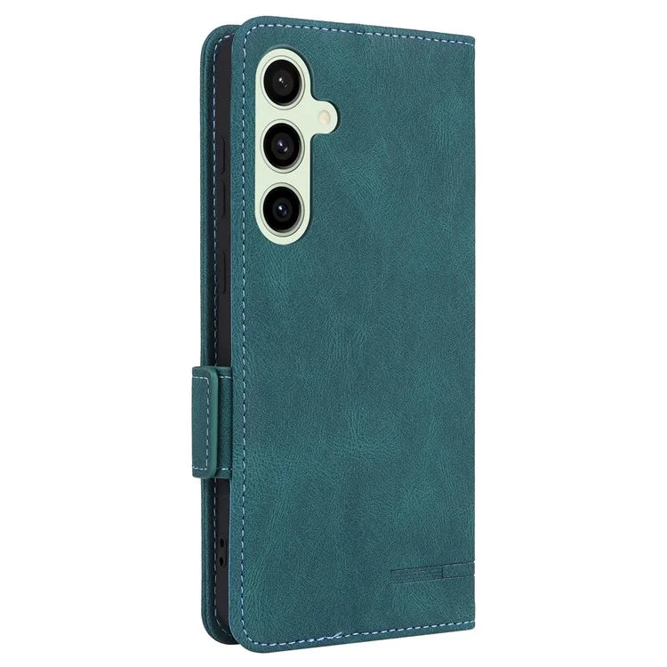 For Samsung Galaxy S24 FE Case Leather Wallet Phone Cover Hardware Decor