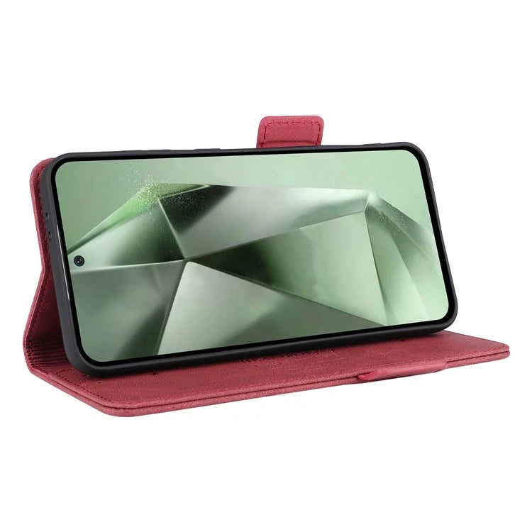For Samsung Galaxy S24 FE Case Leather Wallet Phone Cover Hardware Decor