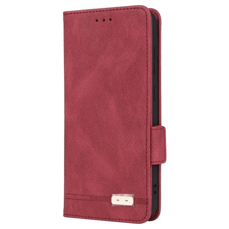 For Samsung Galaxy S24 FE Case Leather Wallet Phone Cover Hardware Decor
