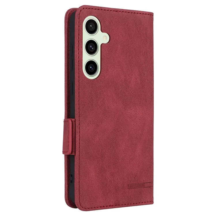 For Samsung Galaxy S24 FE Case Leather Wallet Phone Cover Hardware Decor