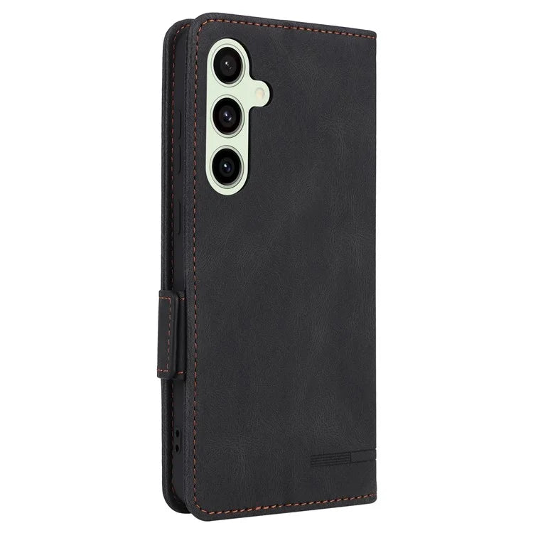 For Samsung Galaxy S24 FE Case Leather Wallet Phone Cover Hardware Decor