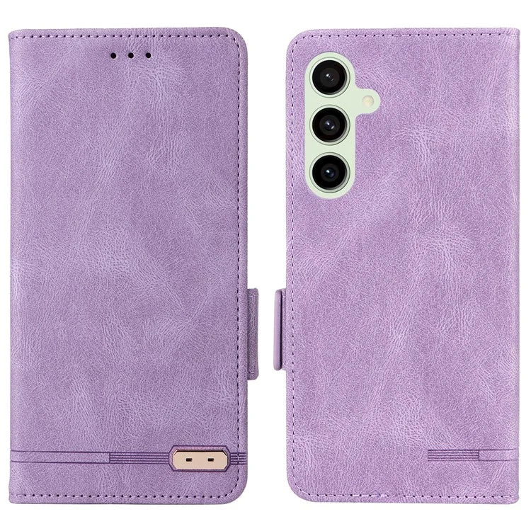 For Samsung Galaxy S24 FE Case Leather Wallet Phone Cover Hardware Decor