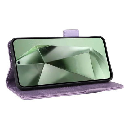 For Samsung Galaxy S24 FE Case Leather Wallet Phone Cover Hardware Decor