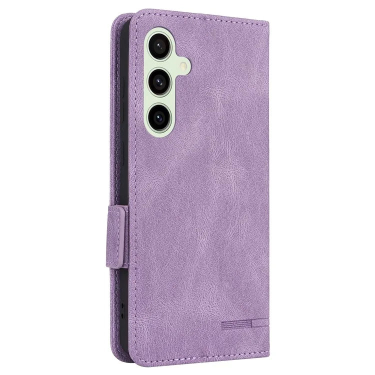 For Samsung Galaxy S24 FE Case Leather Wallet Phone Cover Hardware Decor