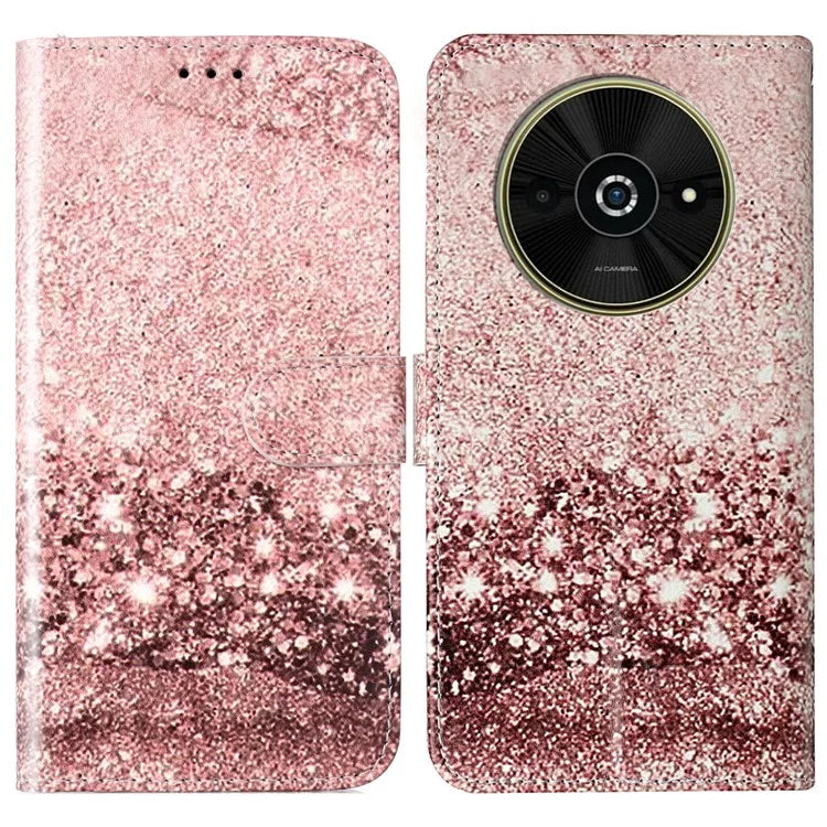 For Xiaomi Poco C61 4G / Redmi A3 4G Case Leather Pattern Design Flip Wallet Phone Cover