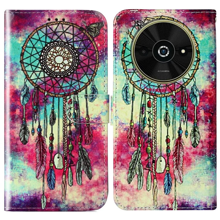 For Xiaomi Poco C61 4G / Redmi A3 4G Case Leather Pattern Design Flip Wallet Phone Cover