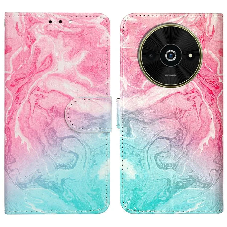 For Xiaomi Poco C61 4G / Redmi A3 4G Case Leather Pattern Design Flip Wallet Phone Cover