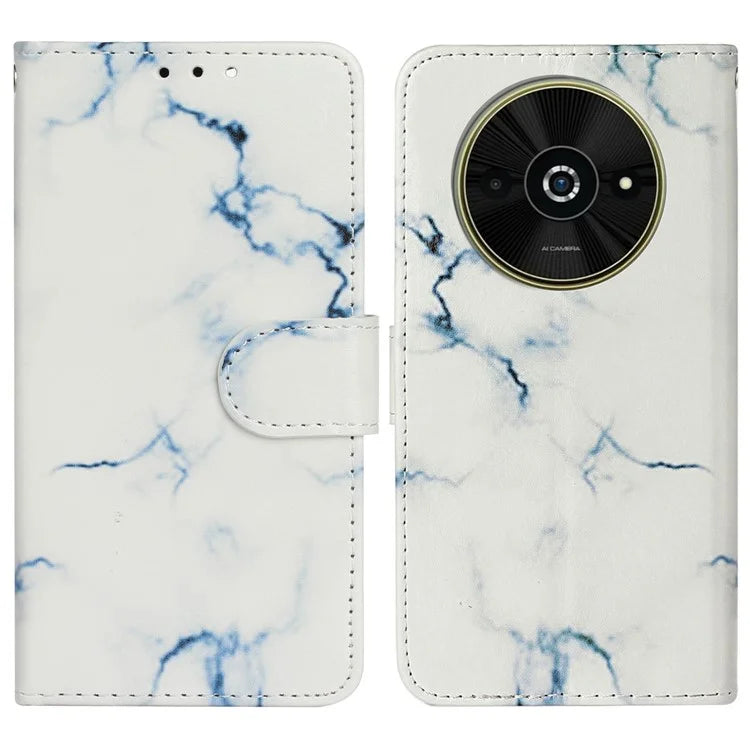 For Xiaomi Poco C61 4G / Redmi A3 4G Case Leather Pattern Design Flip Wallet Phone Cover
