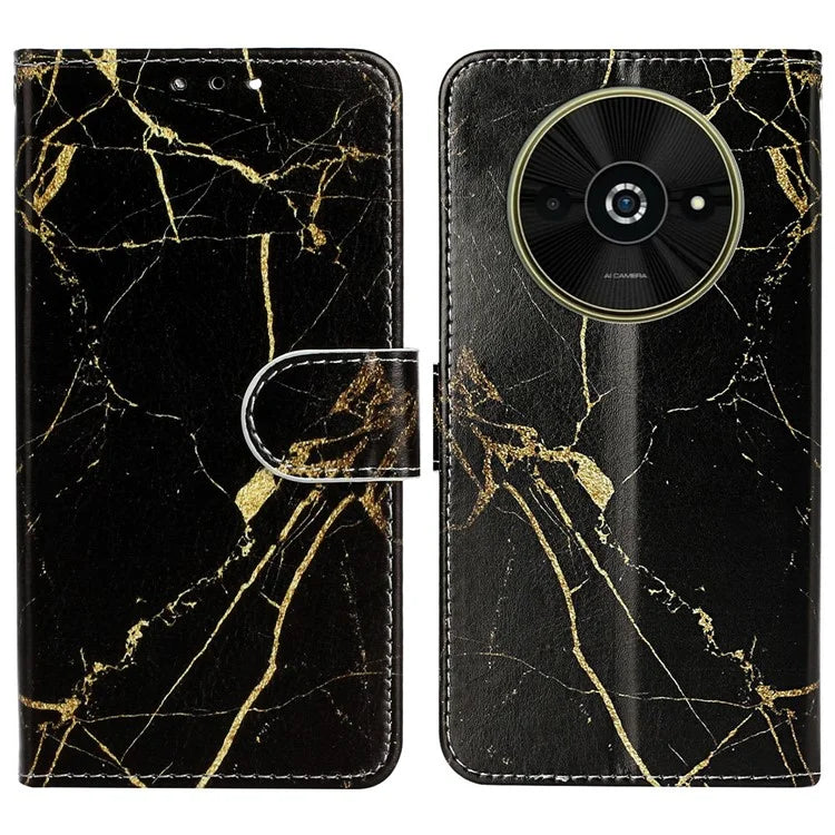 For Xiaomi Poco C61 4G / Redmi A3 4G Case Leather Pattern Design Flip Wallet Phone Cover