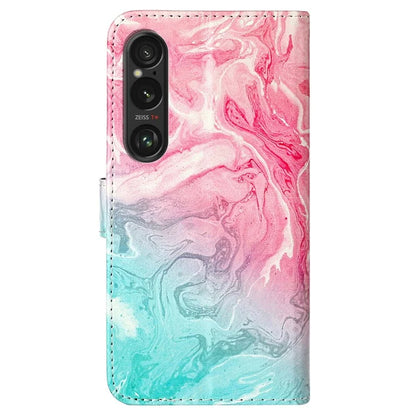 For Sony Xperia 1 VI Case Leather Pattern Design Flip Wallet Phone Cover