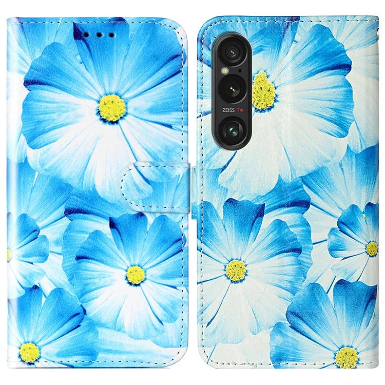 For Sony Xperia 1 VI Case Leather Pattern Design Flip Wallet Phone Cover