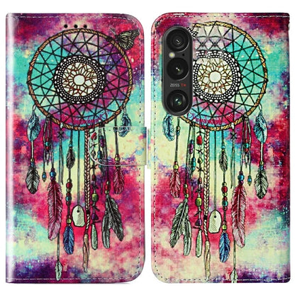 For Sony Xperia 1 VI Case Leather Pattern Design Flip Wallet Phone Cover