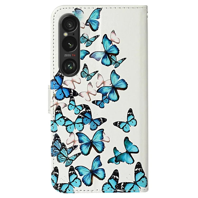 For Sony Xperia 1 VI Case Leather Pattern Design Flip Wallet Phone Cover