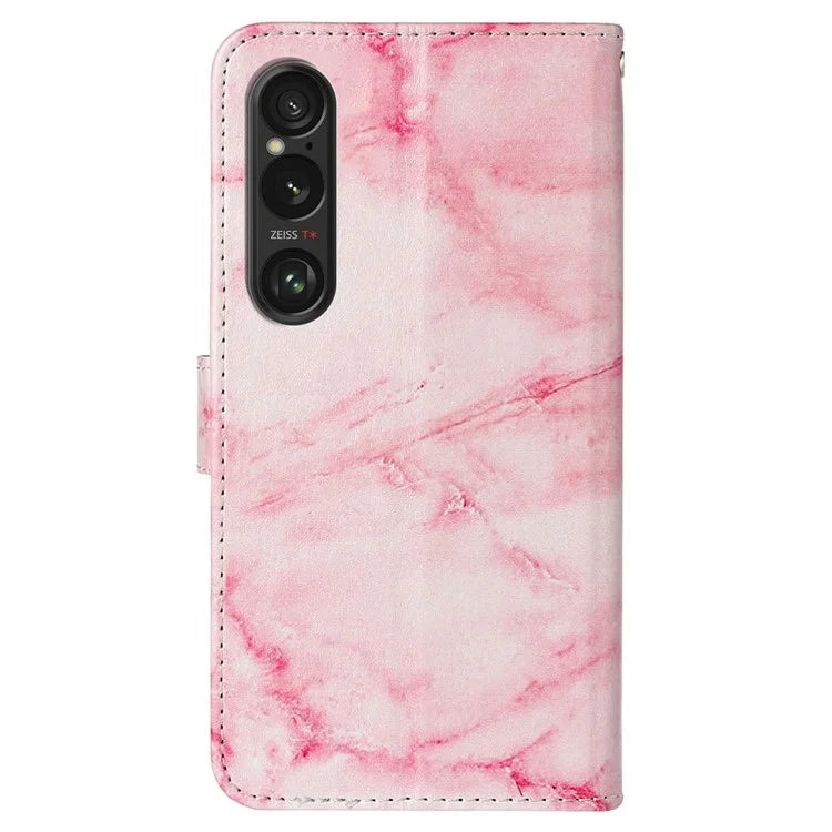 For Sony Xperia 1 VI Case Leather Pattern Design Flip Wallet Phone Cover