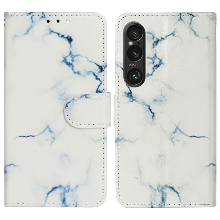 For Sony Xperia 1 VI Case Leather Pattern Design Flip Wallet Phone Cover