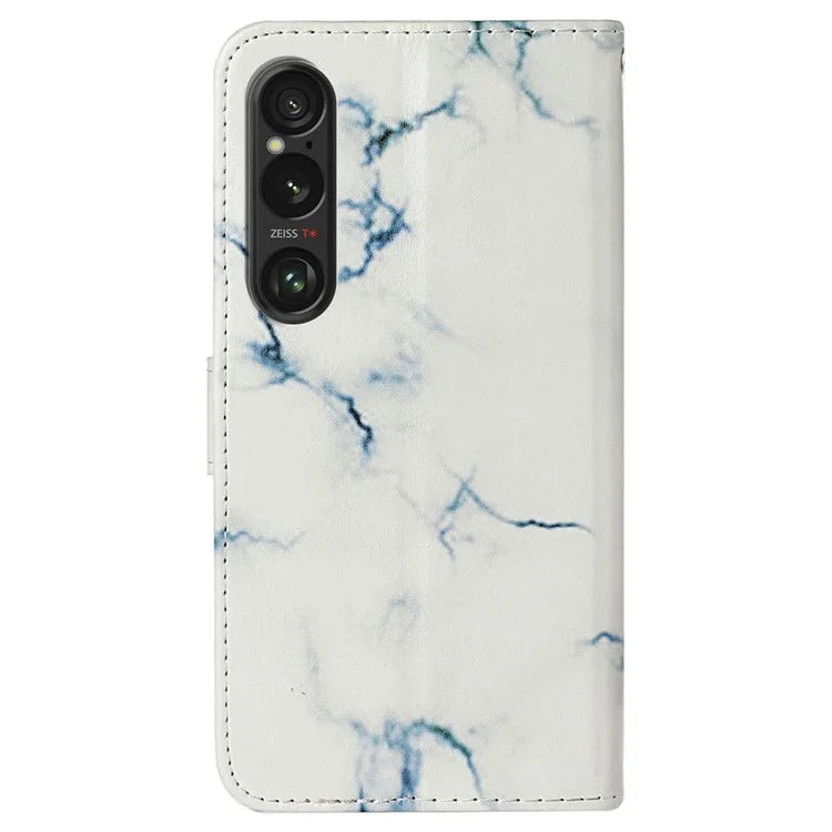 For Sony Xperia 1 VI Case Leather Pattern Design Flip Wallet Phone Cover