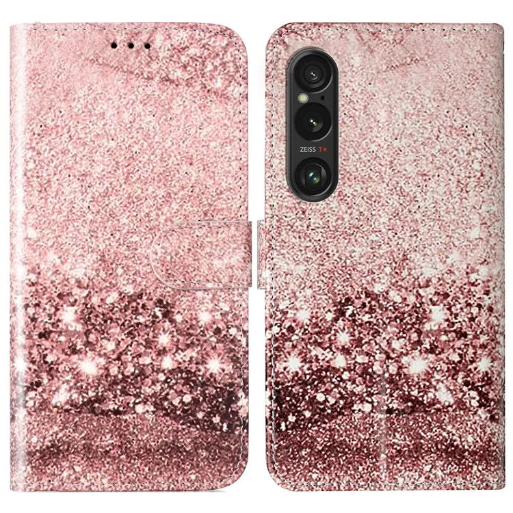 For Sony Xperia 1 VI Case Leather Pattern Design Flip Wallet Phone Cover