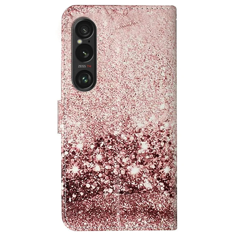 For Sony Xperia 1 VI Case Leather Pattern Design Flip Wallet Phone Cover