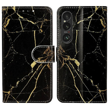 For Sony Xperia 1 VI Case Leather Pattern Design Flip Wallet Phone Cover
