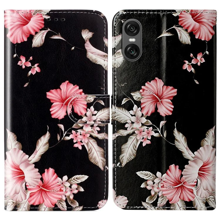 For Sony Xperia 10 VI Case Leather Pattern Design Flip Wallet Phone Cover