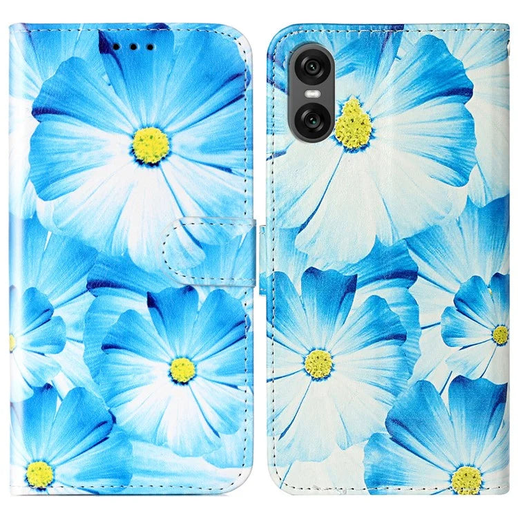 For Sony Xperia 10 VI Case Leather Pattern Design Flip Wallet Phone Cover