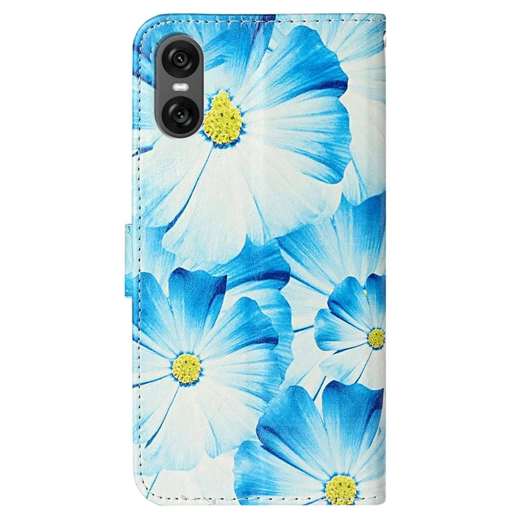 For Sony Xperia 10 VI Case Leather Pattern Design Flip Wallet Phone Cover