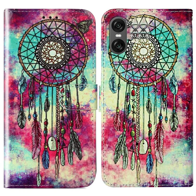 For Sony Xperia 10 VI Case Leather Pattern Design Flip Wallet Phone Cover