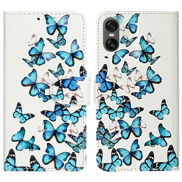 For Sony Xperia 10 VI Case Leather Pattern Design Flip Wallet Phone Cover