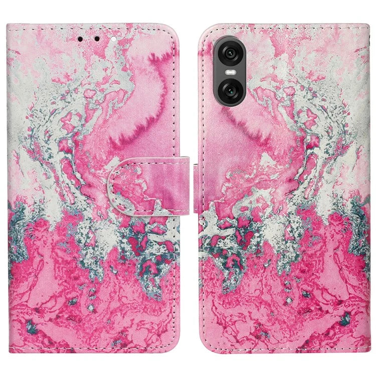 For Sony Xperia 10 VI Case Leather Pattern Design Flip Wallet Phone Cover