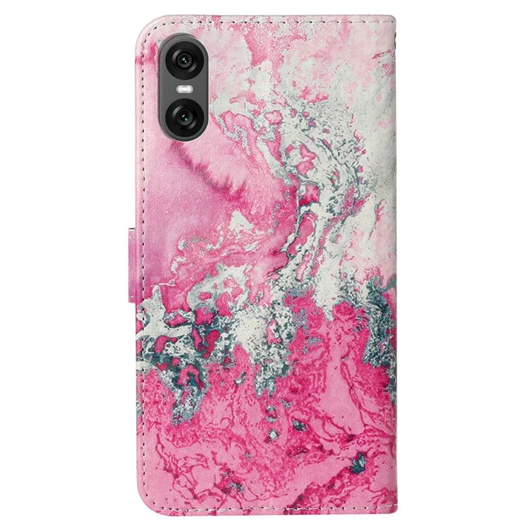 For Sony Xperia 10 VI Case Leather Pattern Design Flip Wallet Phone Cover