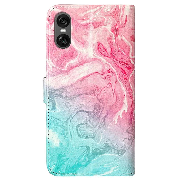 For Sony Xperia 10 VI Case Leather Pattern Design Flip Wallet Phone Cover