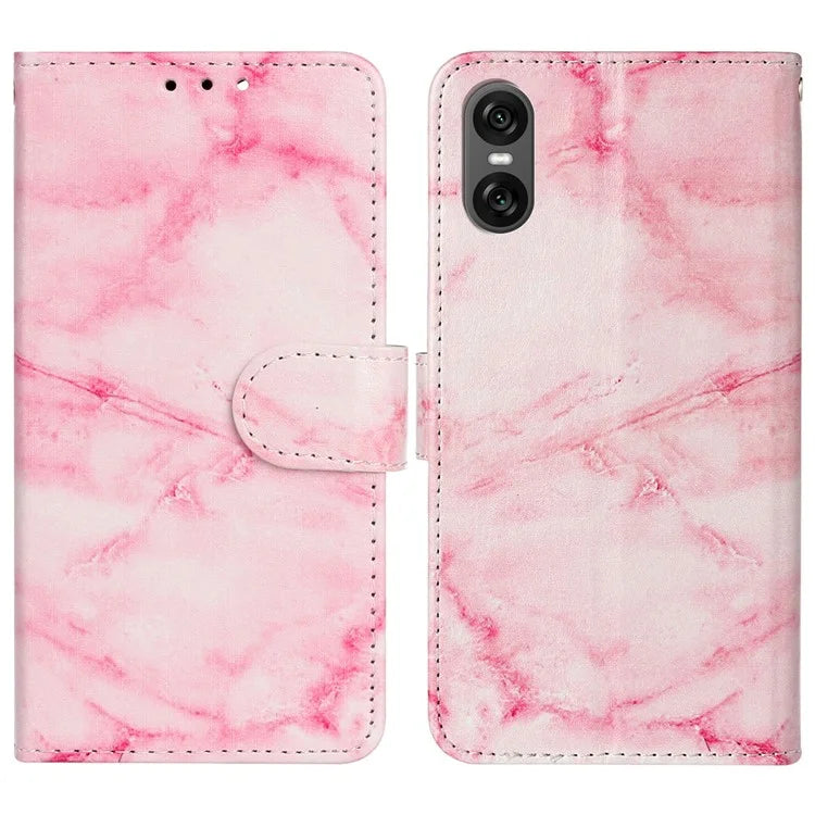 For Sony Xperia 10 VI Case Leather Pattern Design Flip Wallet Phone Cover