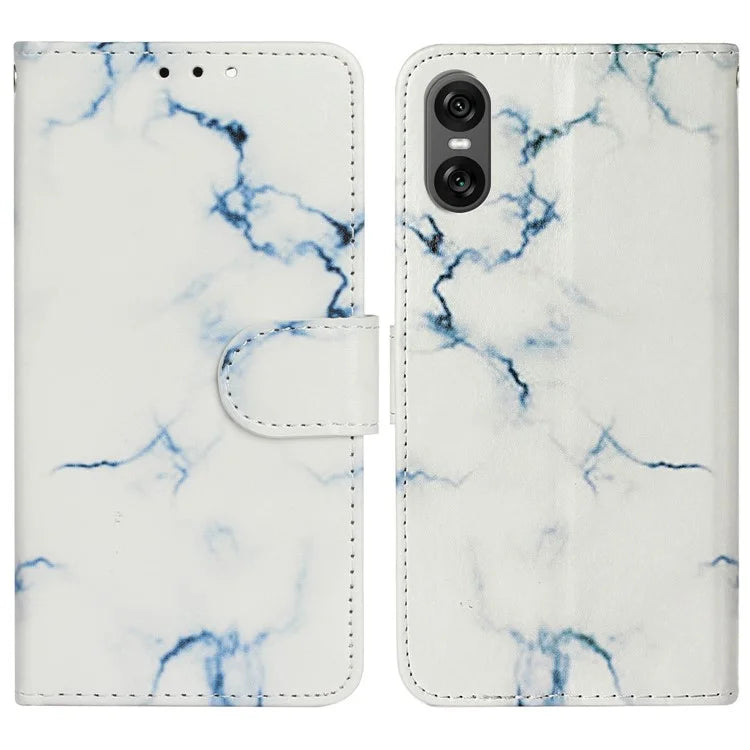For Sony Xperia 10 VI Case Leather Pattern Design Flip Wallet Phone Cover