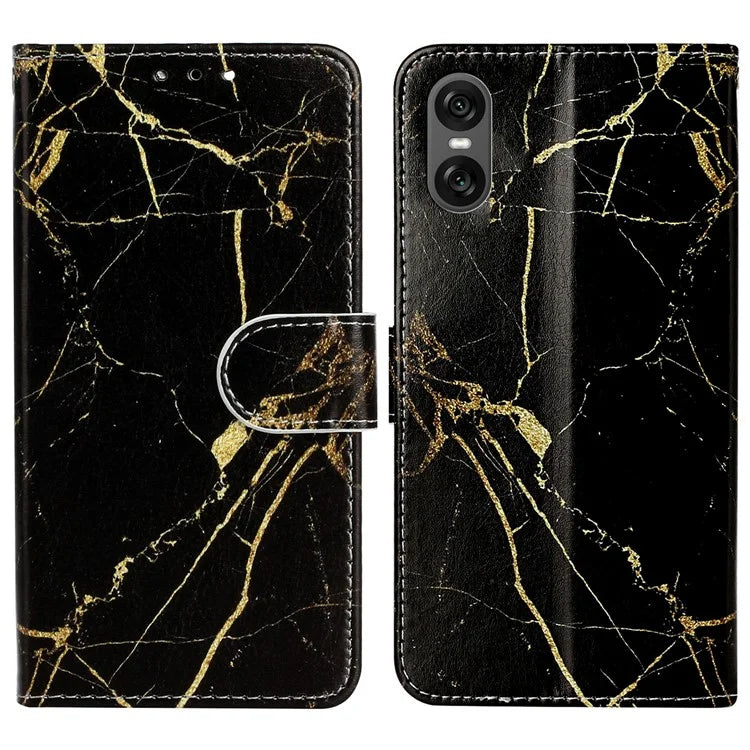 For Sony Xperia 10 VI Case Leather Pattern Design Flip Wallet Phone Cover