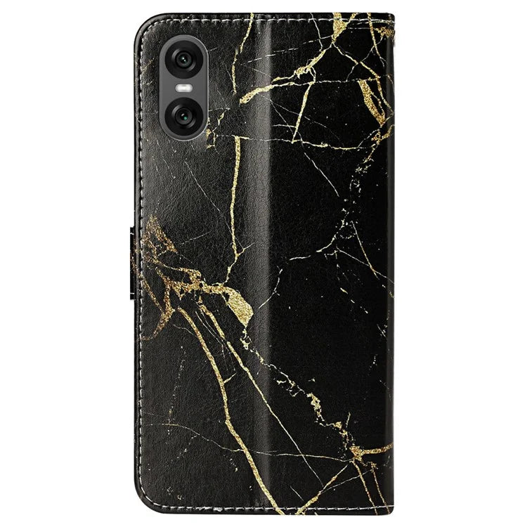 For Sony Xperia 10 VI Case Leather Pattern Design Flip Wallet Phone Cover