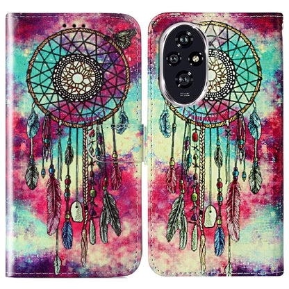 For Honor 200 Pro 5G Case Leather Pattern Design Flip Wallet Phone Cover