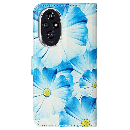For Honor 200 Pro 5G Case Leather Pattern Design Flip Wallet Phone Cover